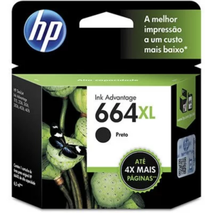 Cartucho Tinta Original HP 664XL Preto