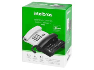 Telefone c/fio Intelbras Pleno na cor preta